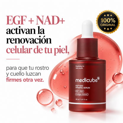 Sérum Reafirmante EGF + NAD+ con Péptidos Coreano Medicube Promoción