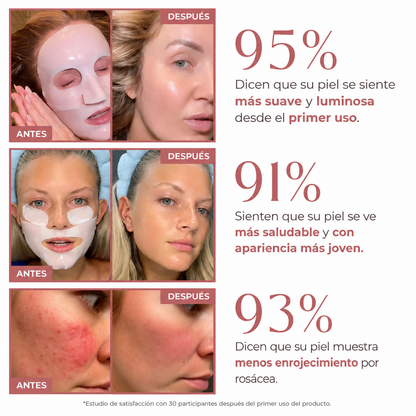 Glass Skin Pack 4 Mascarillas de Bio-Colágeno Coreano Biodance