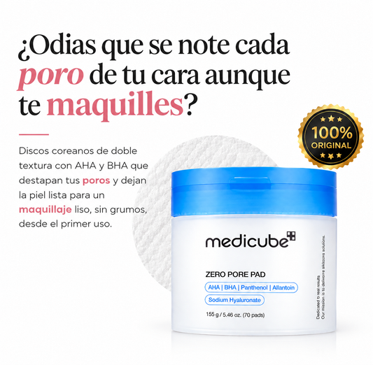 Piel Lisa · Cero Poros: Discos Exfoliantes AHA BHA Medicube